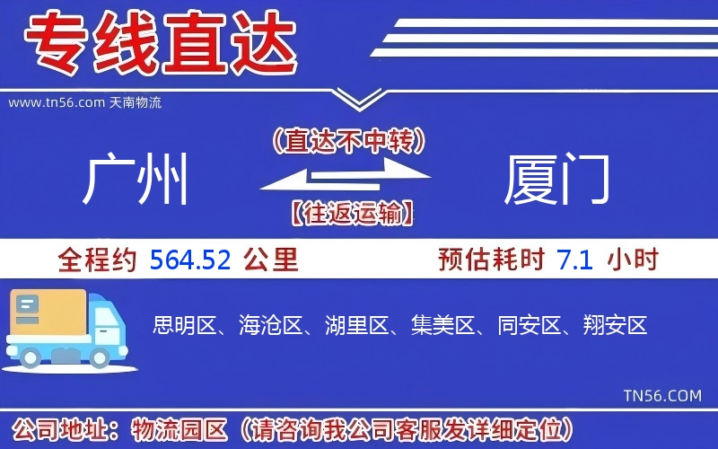 广州到厦门物流公司 广州到厦门物流公司