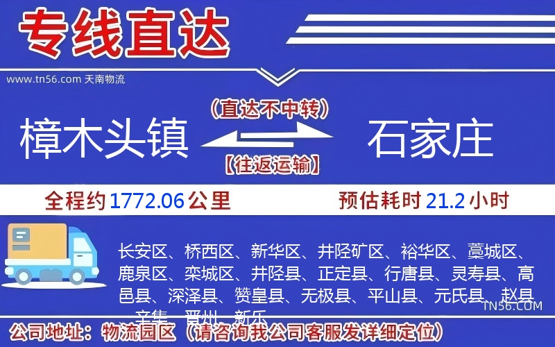 樟木头镇到石家庄物流公司 樟木头镇到石家庄物流公司