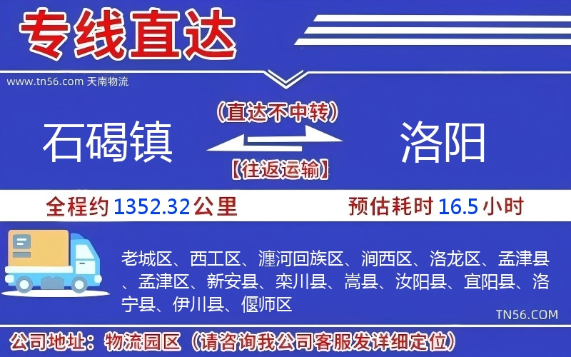 石碣镇到洛阳物流公司