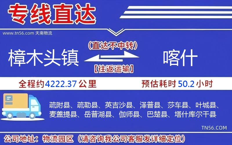 樟木头镇到喀实物流公司 樟木头镇到喀实物流公司