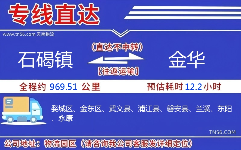 石碣镇到金华物流公司