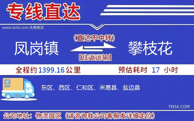 凤岗镇到攀枝花物流公司 凤岗镇到攀枝花物流公司