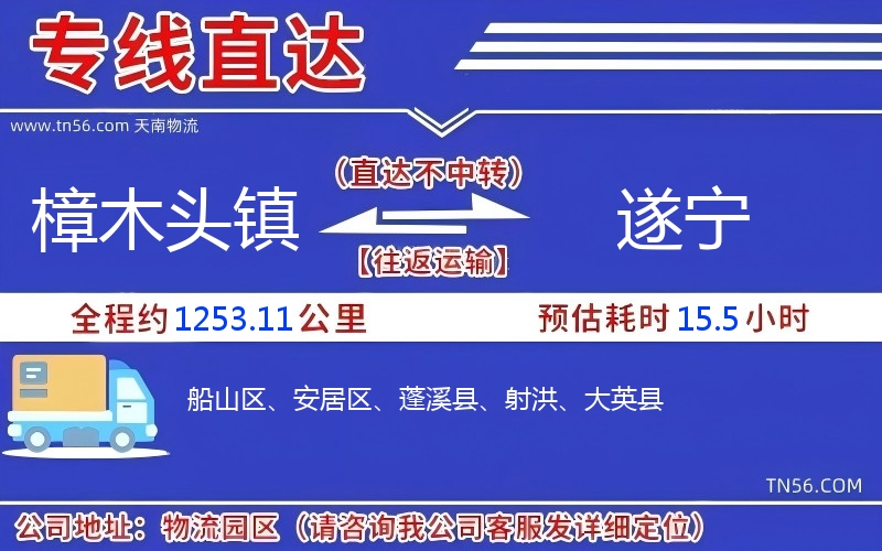 樟木头镇到遂宁物流公司
