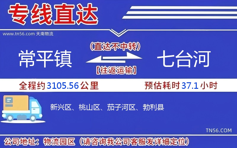 常平镇到七台河物流公司 常平镇到七台河物流公司
