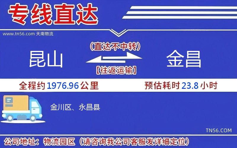 昆山到金昌物流公司 昆山到金昌物流公司