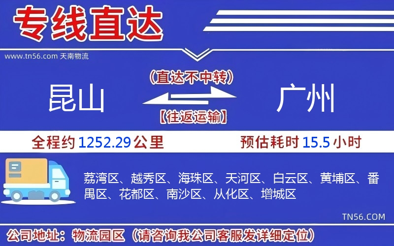 昆山到广州物流公司