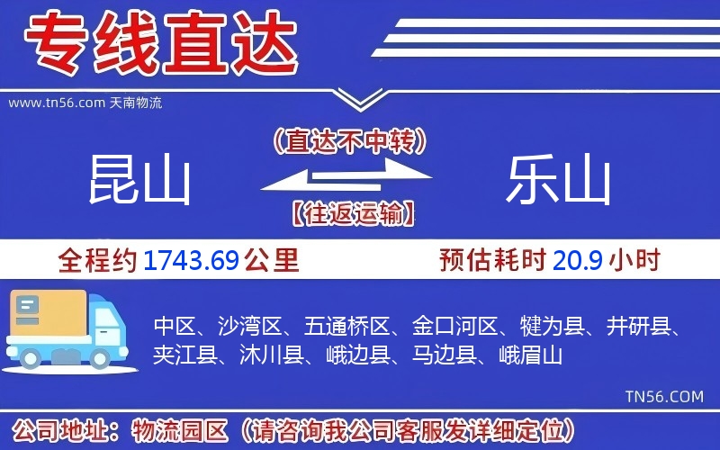 昆山到乐山物流公司